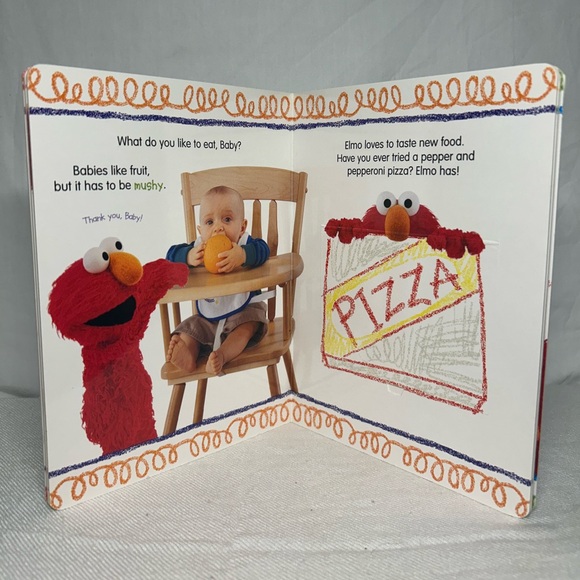 123 Sesame Street Elmo’s World First Flap-Book Library with 3 Sturdy Board Books - Picture 5 of 7